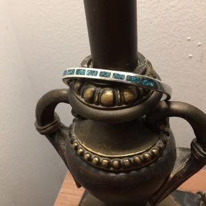Vintage turquoise and 925 sterling silver cuff bracelet